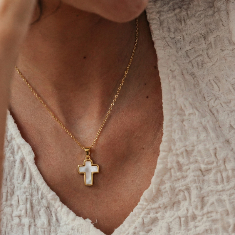 Unique Shell Cross Necklace