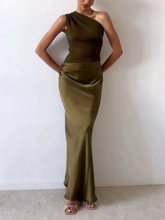 Anita | Women's Formal Wedding Pleated Maxi Dress