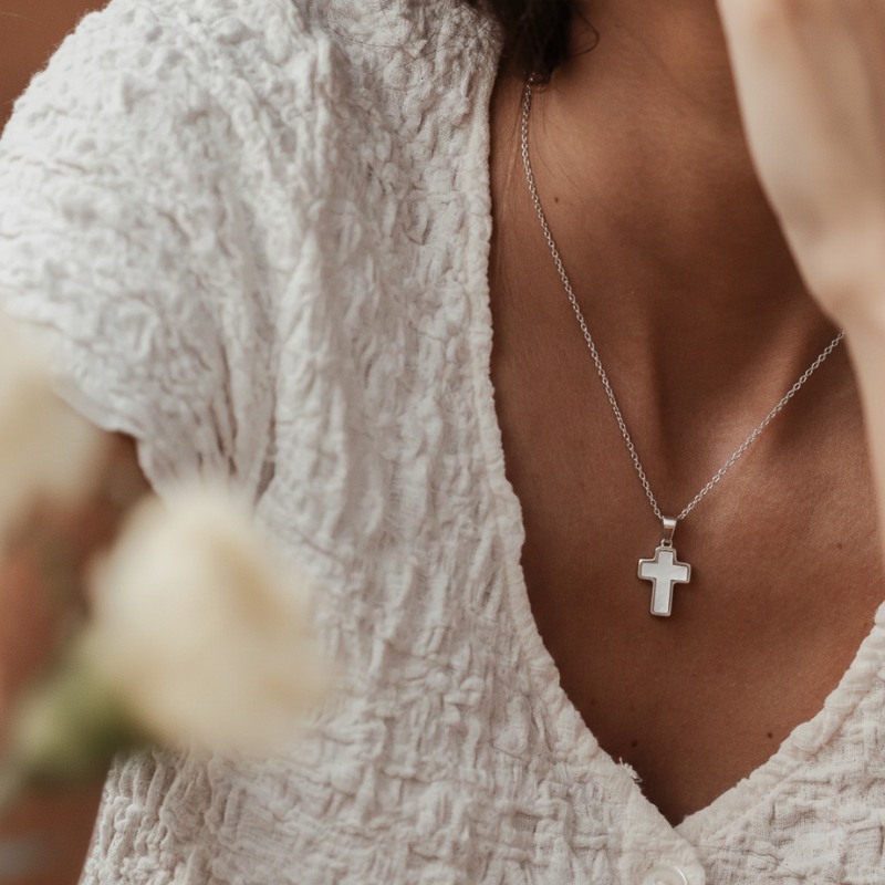 Unique Shell Cross Necklace