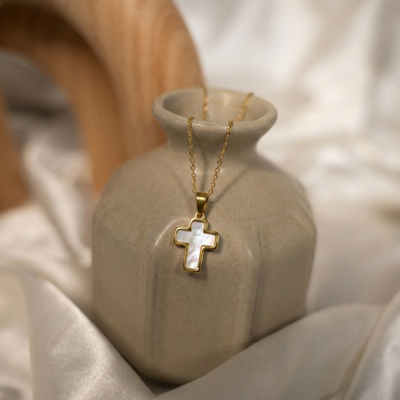 Unique Shell Cross Necklace