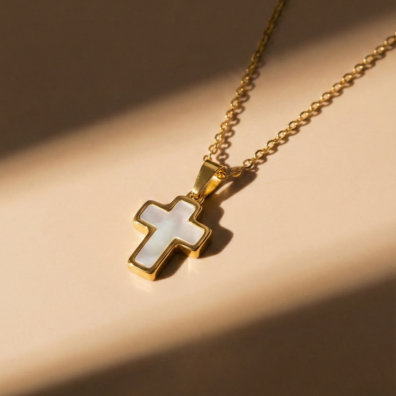 Unique Shell Cross Necklace