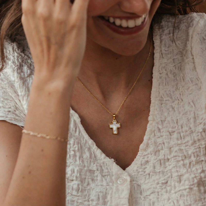Unique Shell Cross Necklace