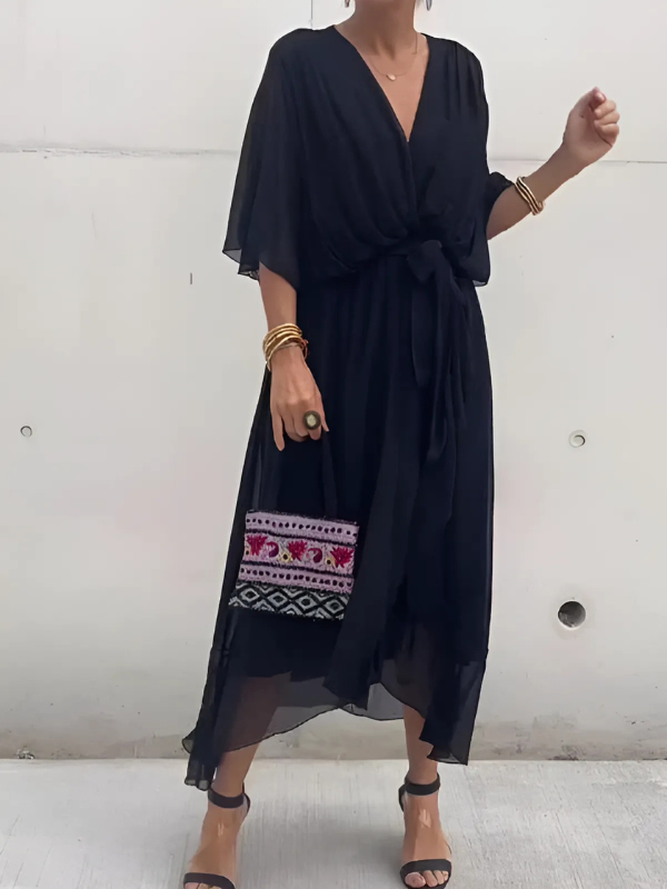 Lori™ | Timeless Wrap Midi Dress