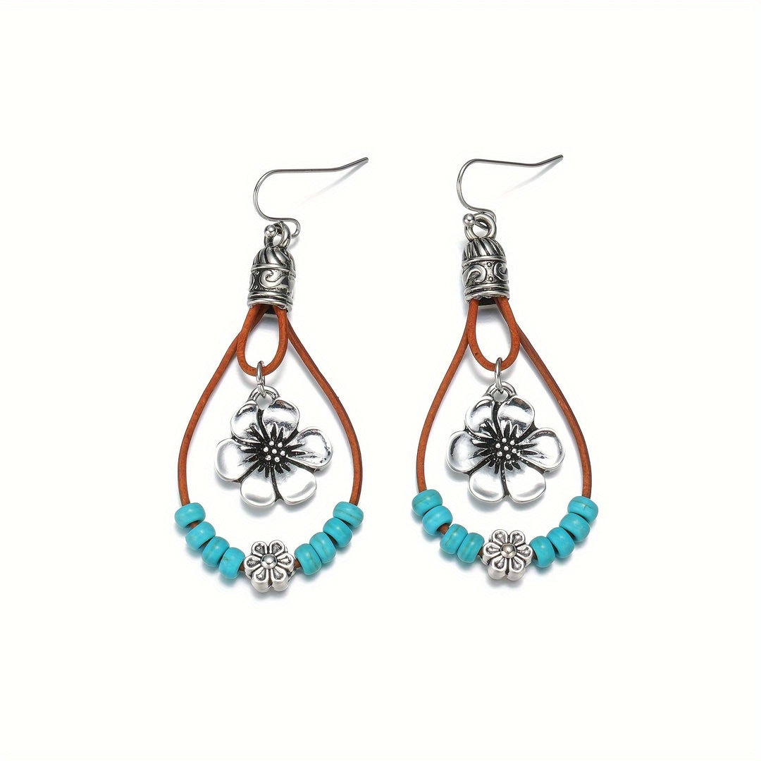 Vintage Boho Double Layer Dangle Earrings