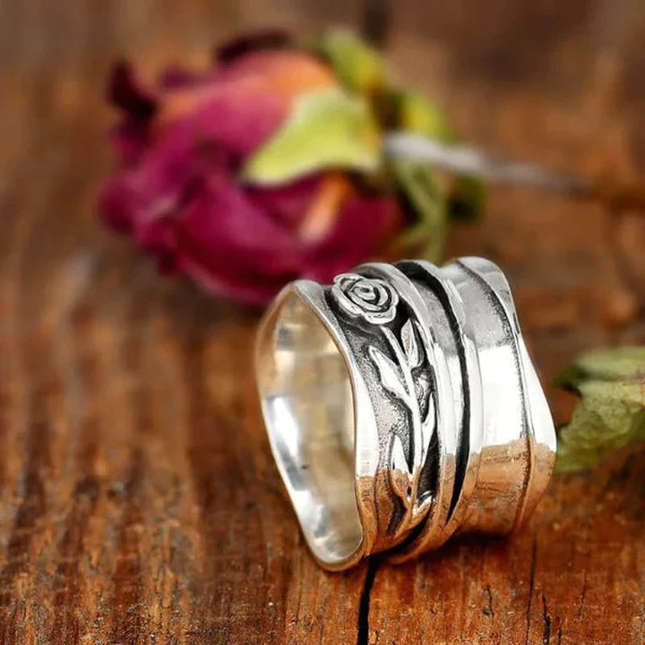 Rose - Unique Boho Silver Ring