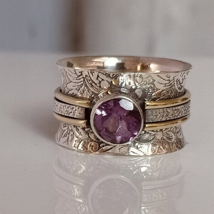 Silver Boho Crystal Ring