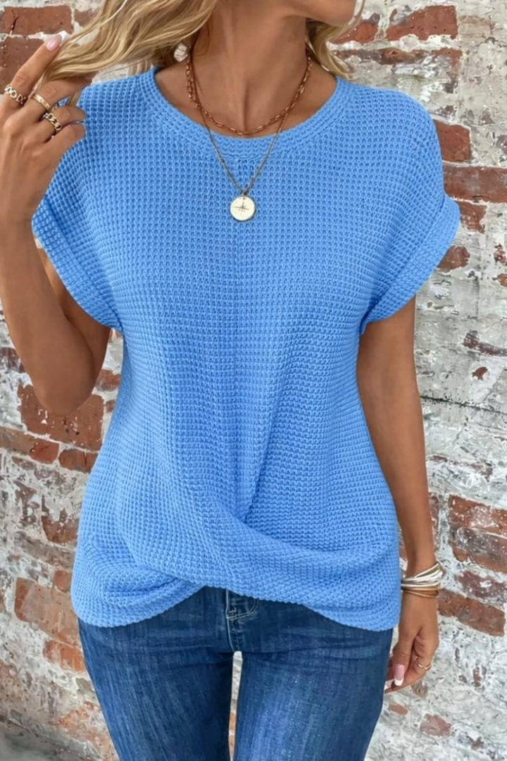 Sylvia™ | Waffle Knit Casual Tee