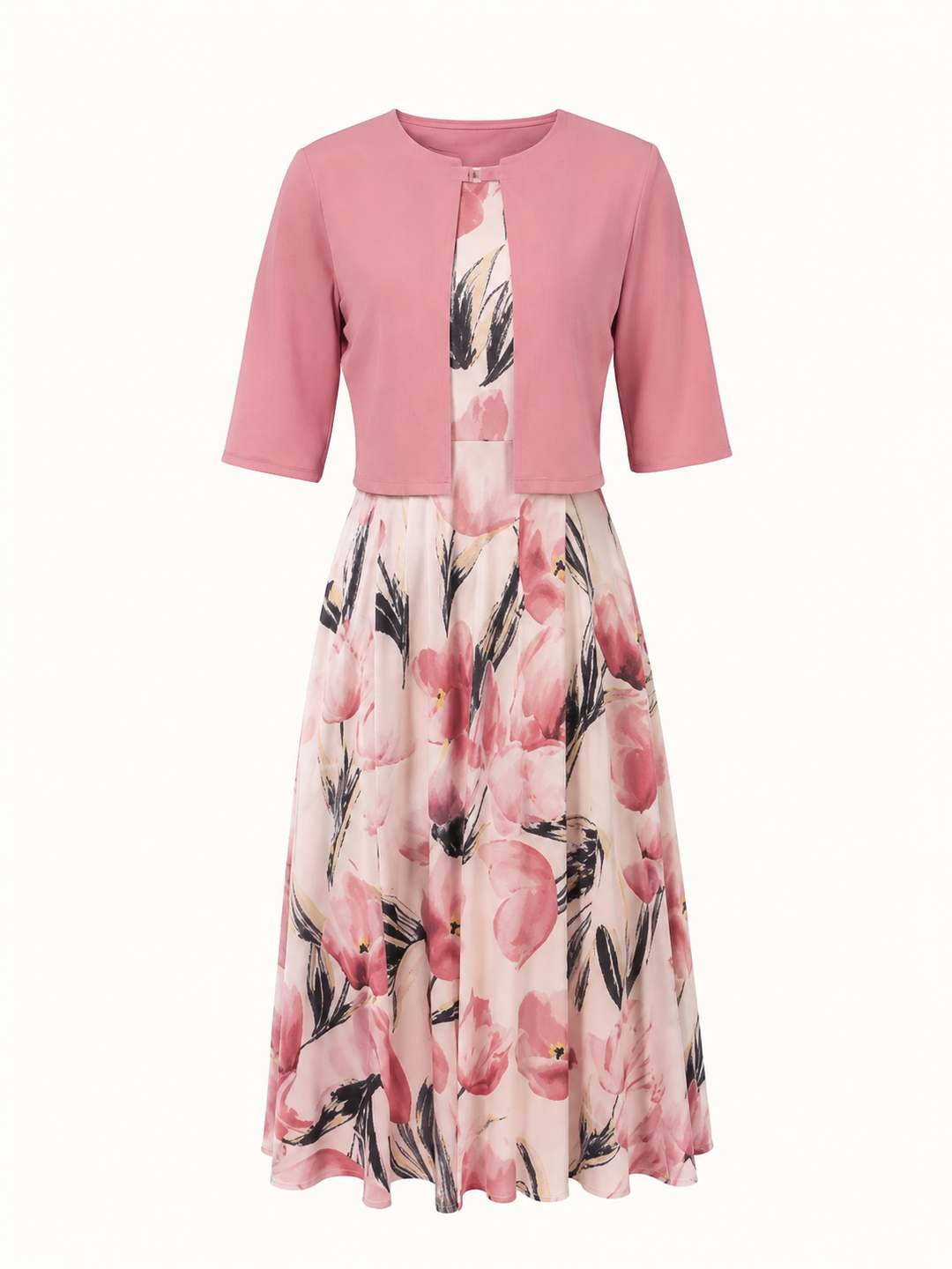 Rosalie | Women's Floral Maxi Dress Set with Jacket