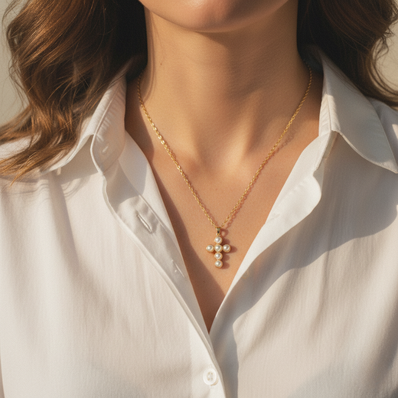Halo Pearl Necklace