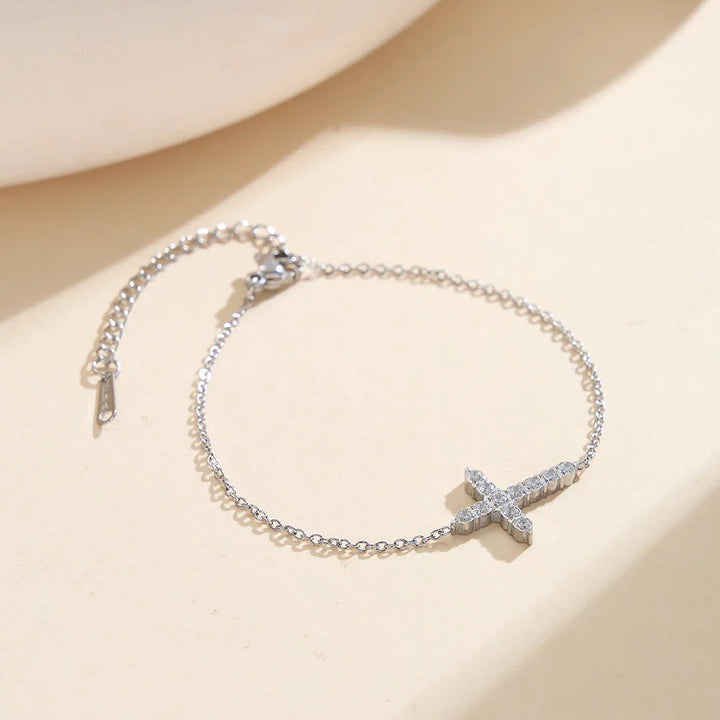 Crystal Cross Bracelet