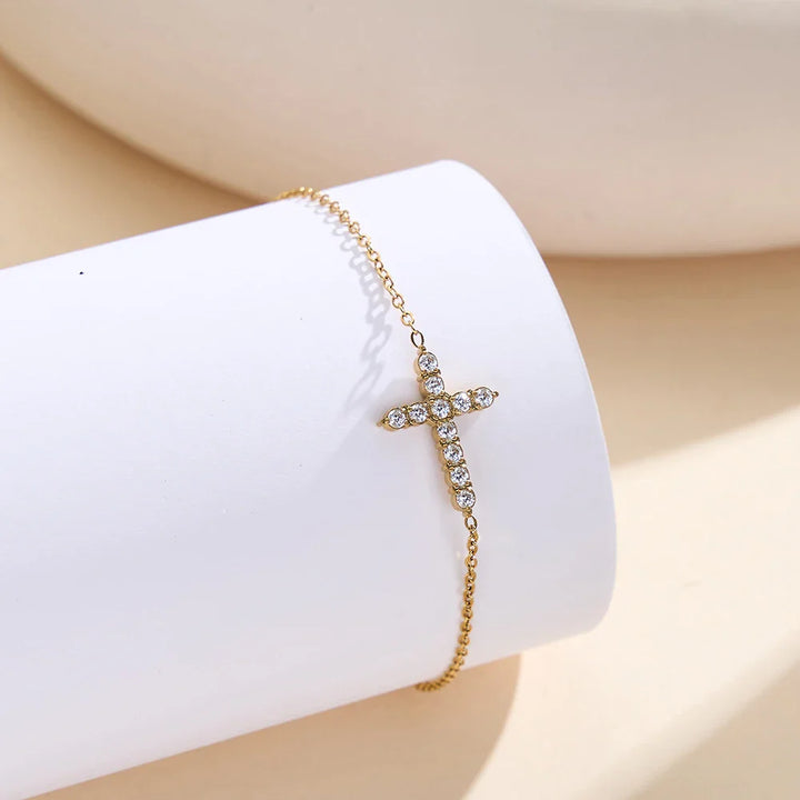 Crystal Cross Bracelet
