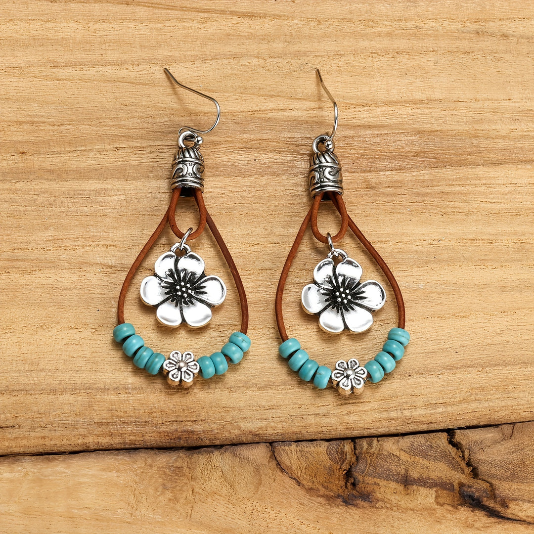 Vintage Boho Double Layer Dangle Earrings