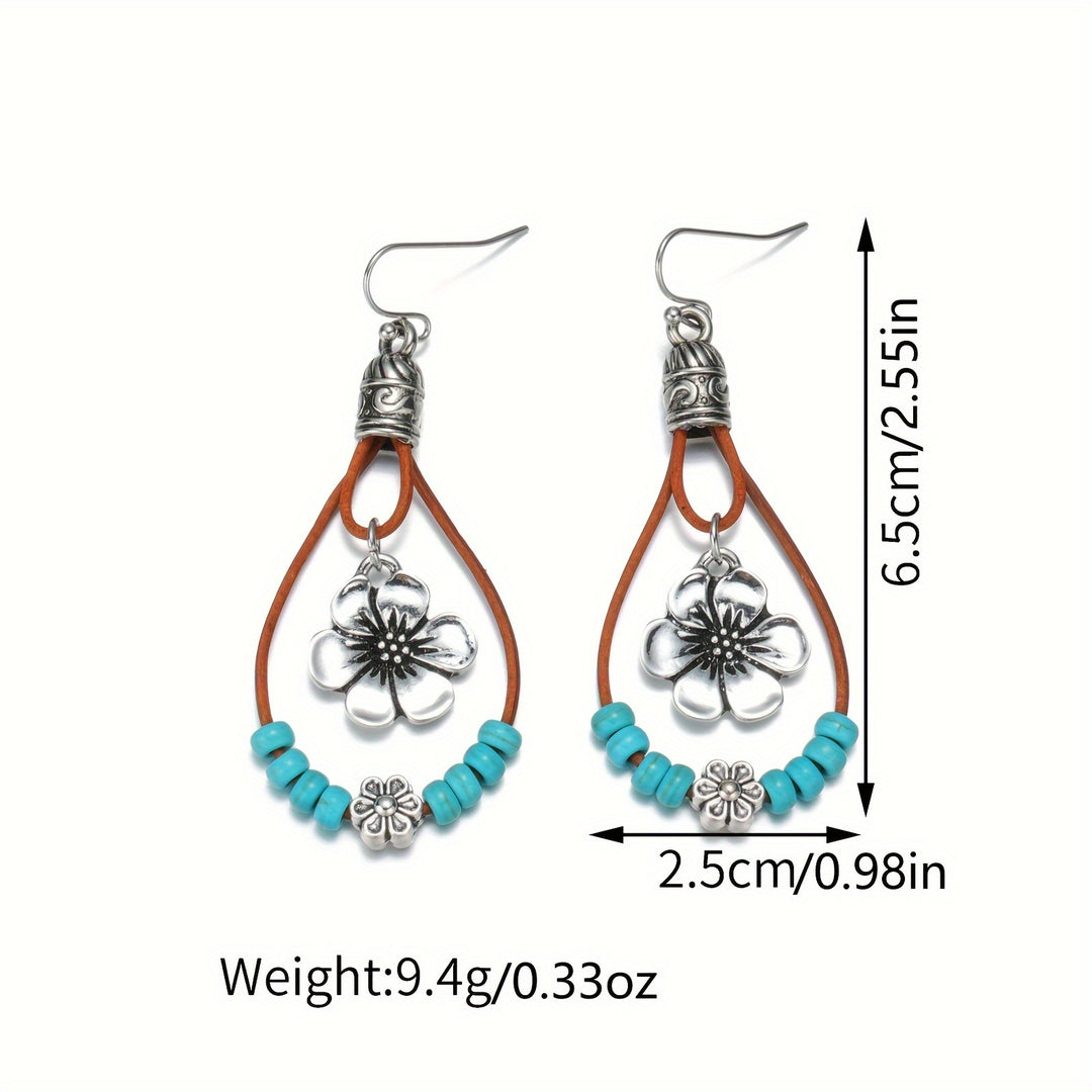 Vintage Boho Double Layer Dangle Earrings
