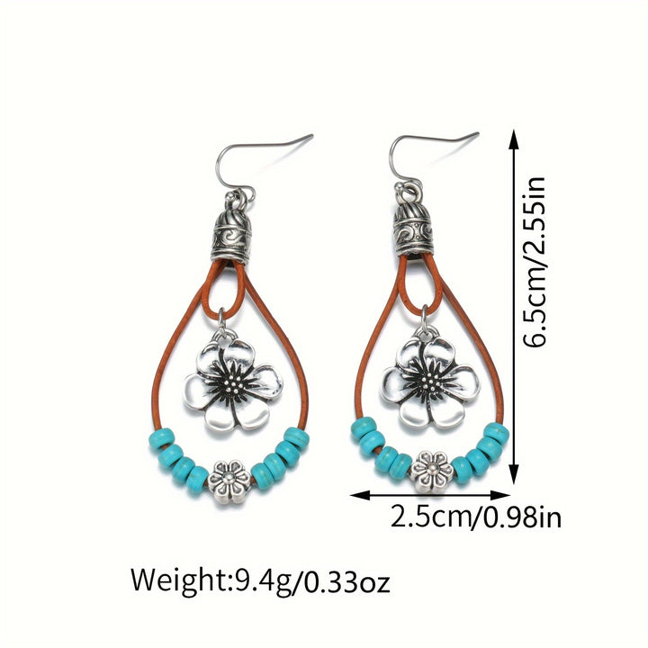 Vintage Boho Double Layer Dangle Earrings