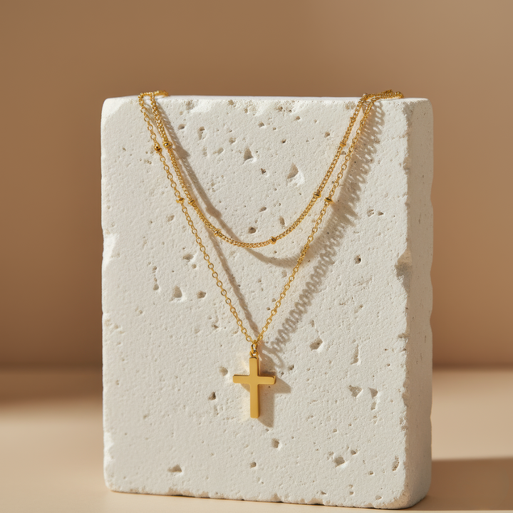 Layered Cross Necklace