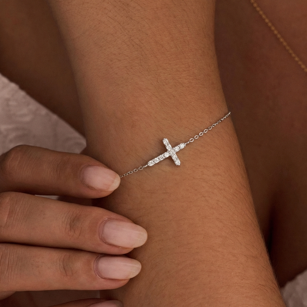 Crystal Cross Bracelet