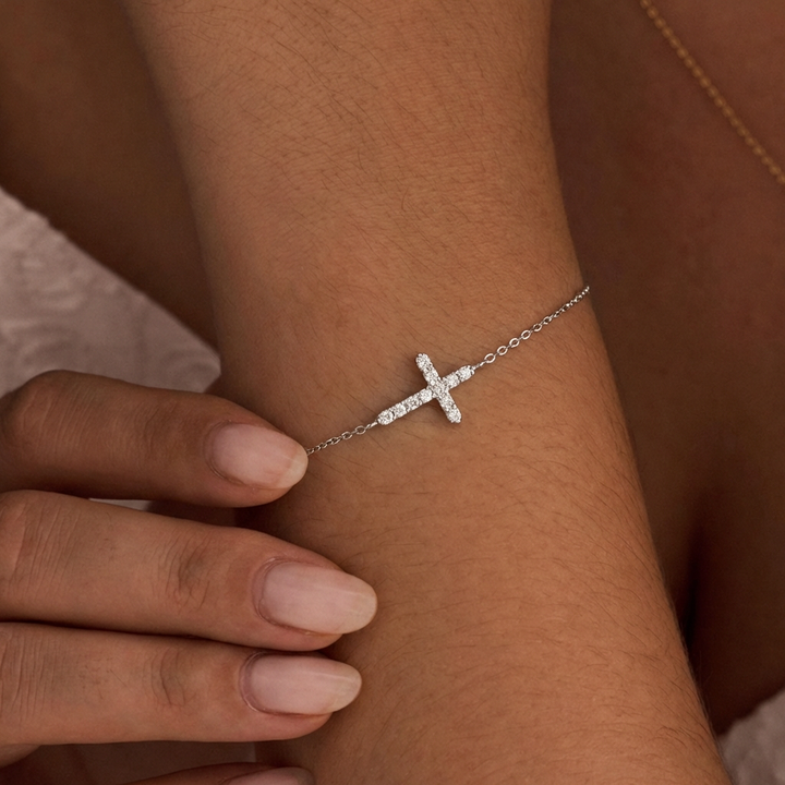 Crystal Cross Bracelet