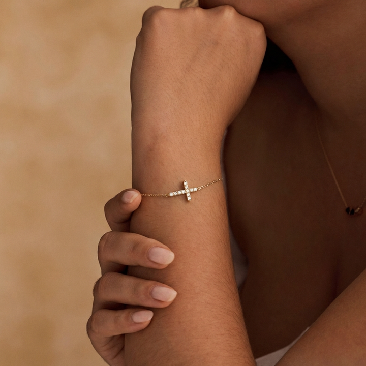 Crystal Cross Bracelet