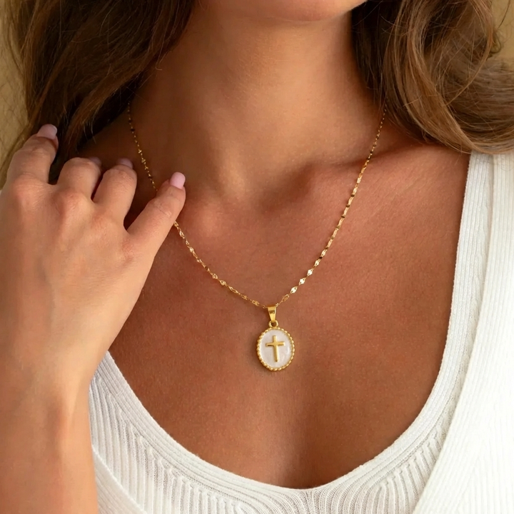 Pastel Cross Necklace