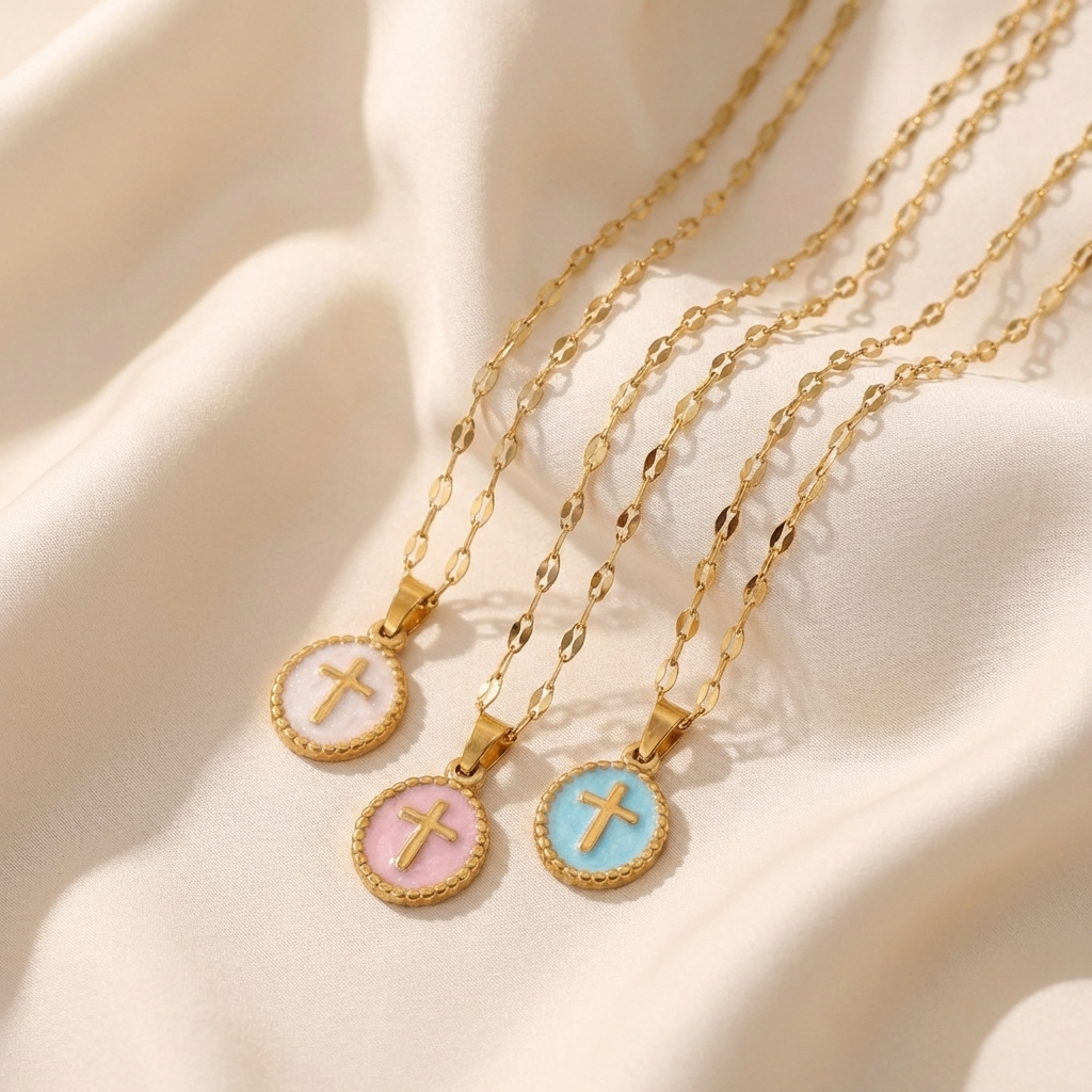 Pastel Cross Necklace