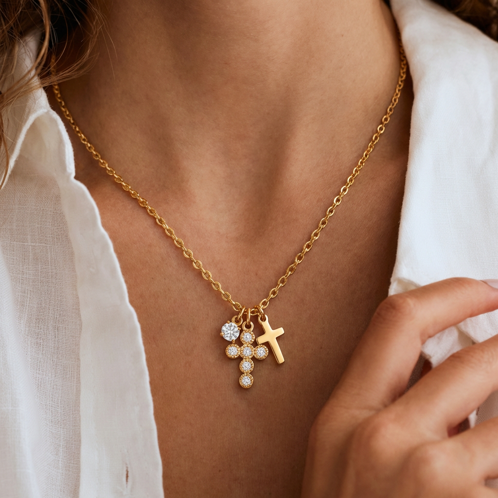 Charm Cross Necklace