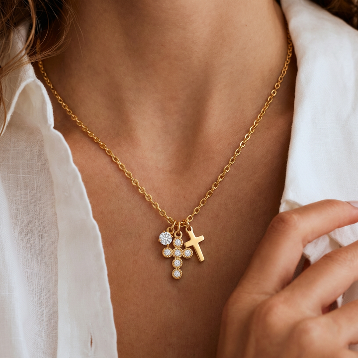 Charm Cross Necklace