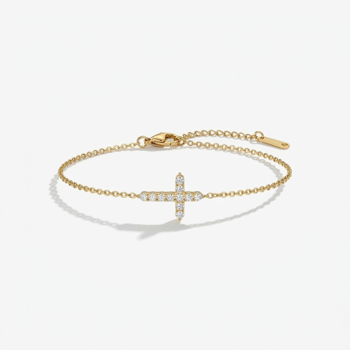 Crystal Cross Bracelet