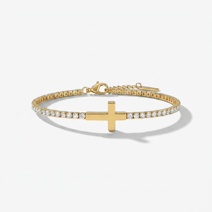 Classic Cross Tennis Bracelet