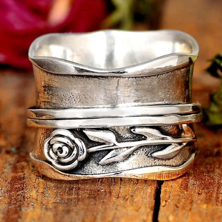 Rose - Unique Boho Silver Ring