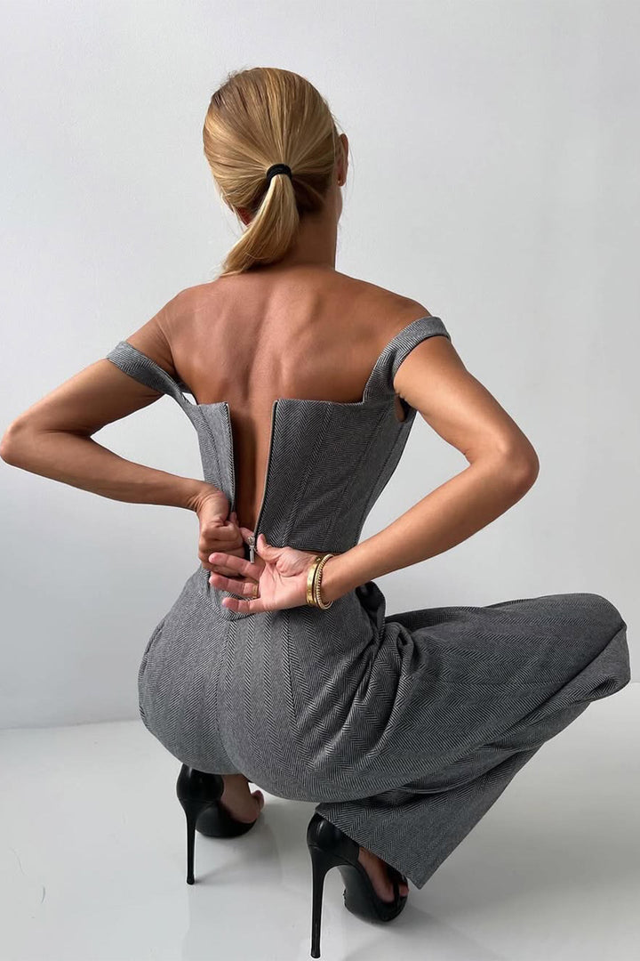 Imogen | Women's Herringbone Three Piece Suit Set