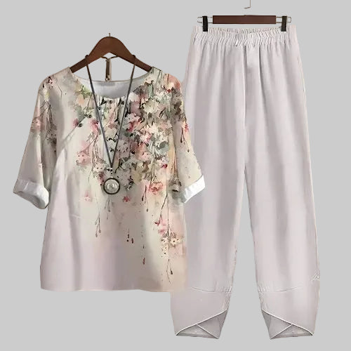 Persephone | Women's Butterfly Print Two Piece Set