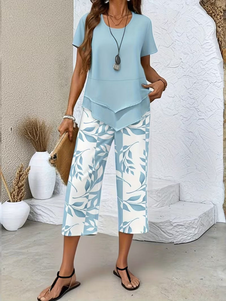 Primrose | Women's Leaf Print Two Piece Set