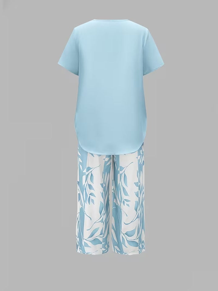 Primrose | Women's Leaf Print Two Piece Set