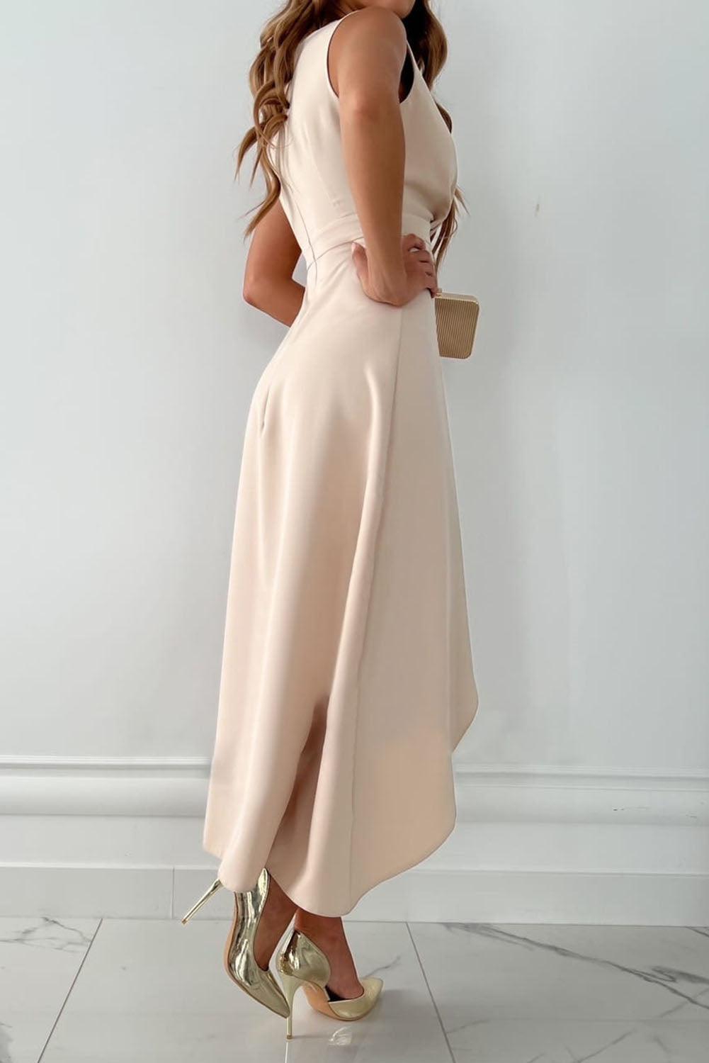 Hailey | Women Sleeveless Asymmetric Wedding Guest Dress
