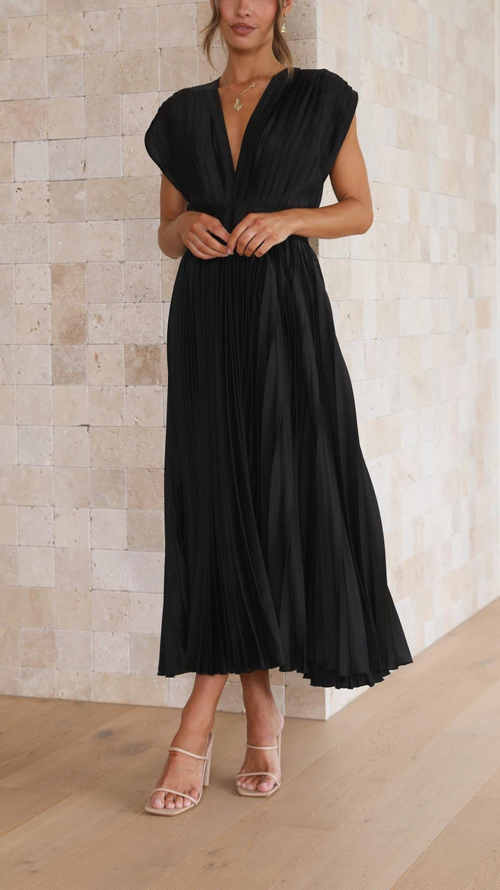 Kaitlyn | Elegant Pleated Wedding Guest Dress
